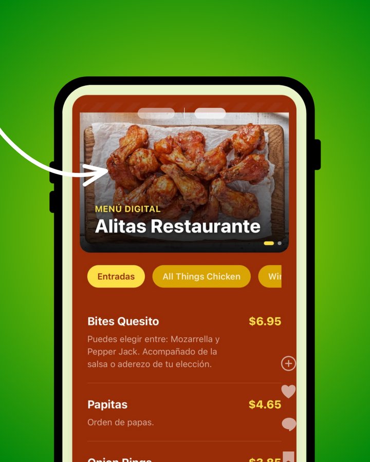 Banner rotativo con promociones en el menú digital